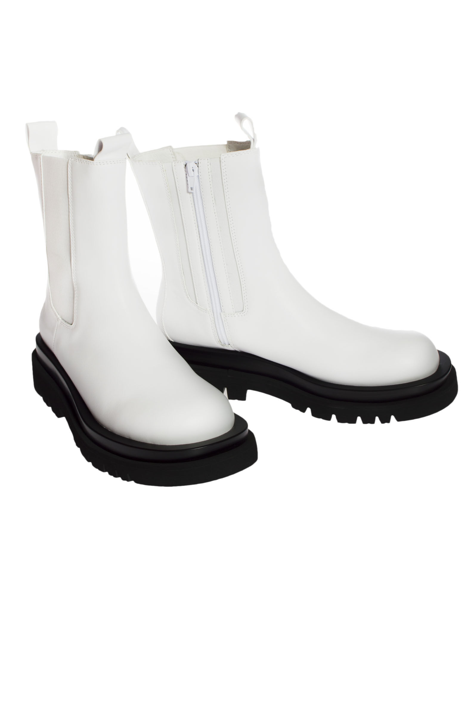 Ботинки жен. АРТ.TANKED,бел,н.к-тек/н.к