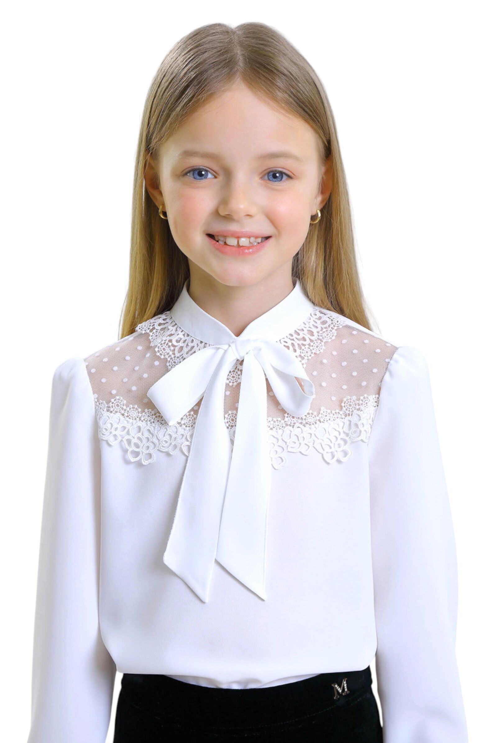 Блуза дев. АРТ.2866-525-ВПБЛ,мол,па