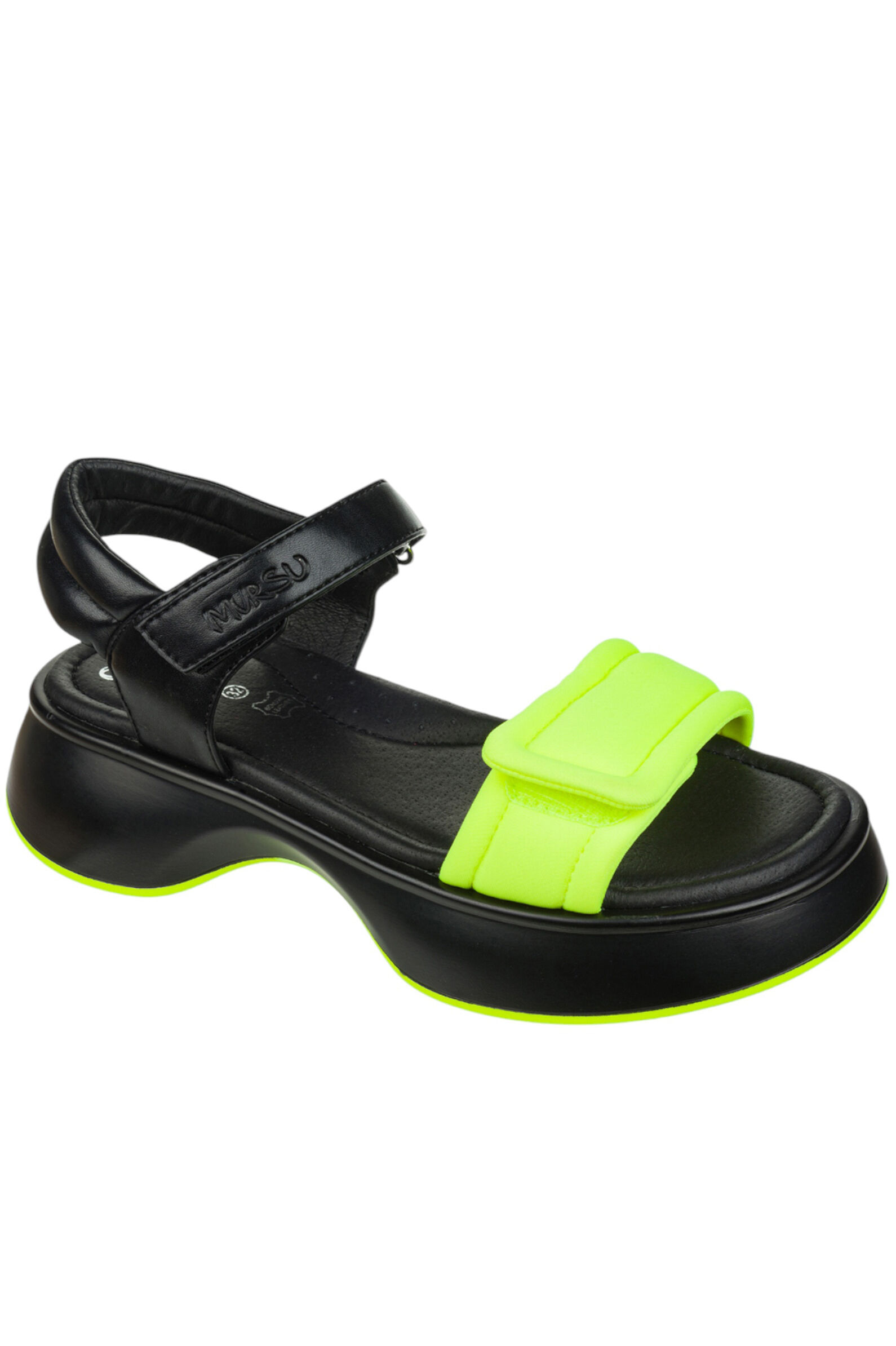 Босоножки дев. АРТ.2412401066,чер-зел,и.к-тек/н.к