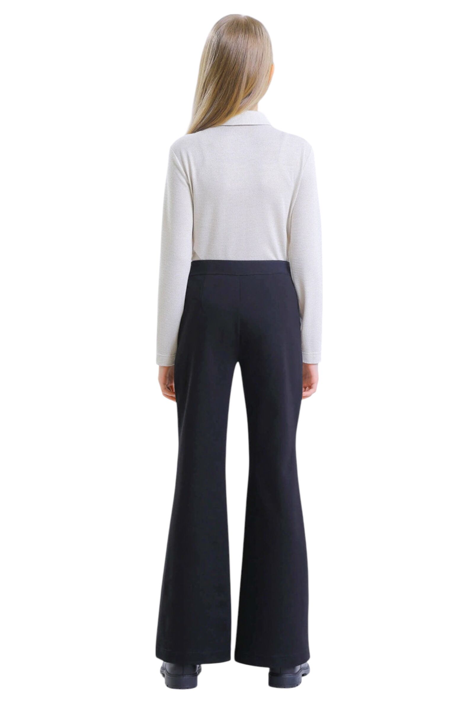 Брюки дев. АРТ.FSL-456/1-525-ТВК-340,чер,вис-пэ-эл