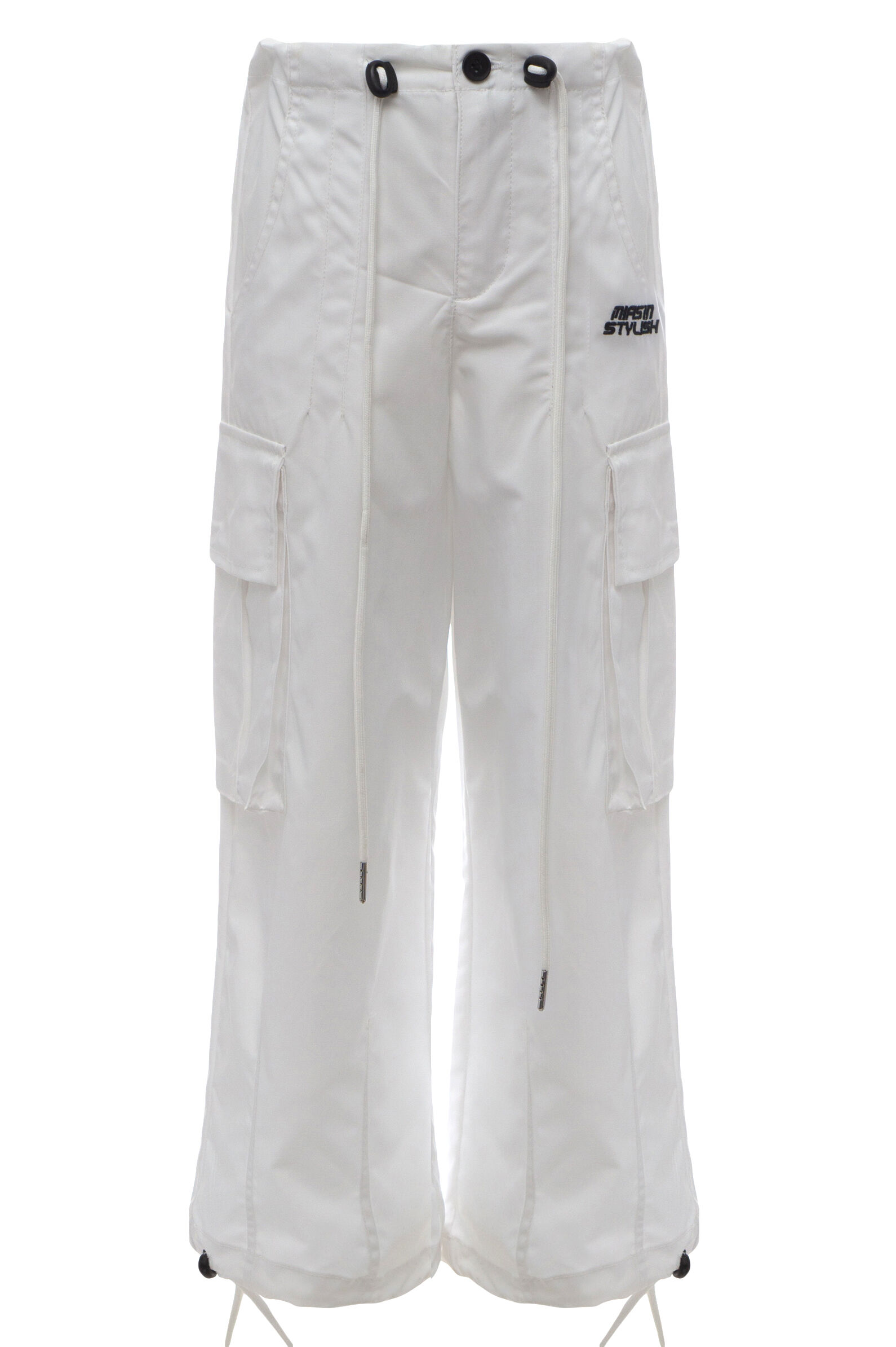 Брюки дев. АРТ.G-TR24100,бел,вис-пэ