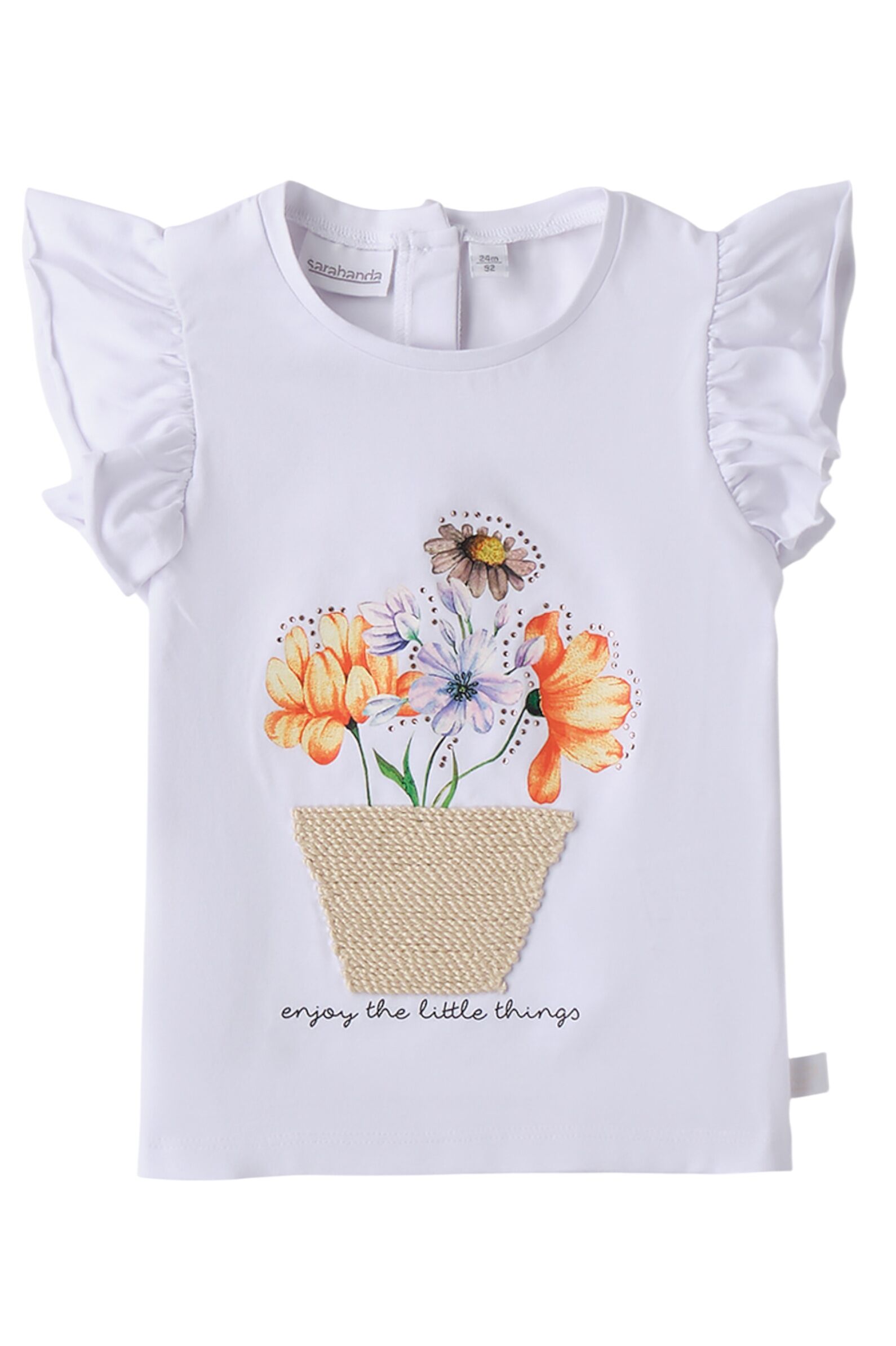 Футболка дев. АРТ.0.B318.00,бел,хл-эл