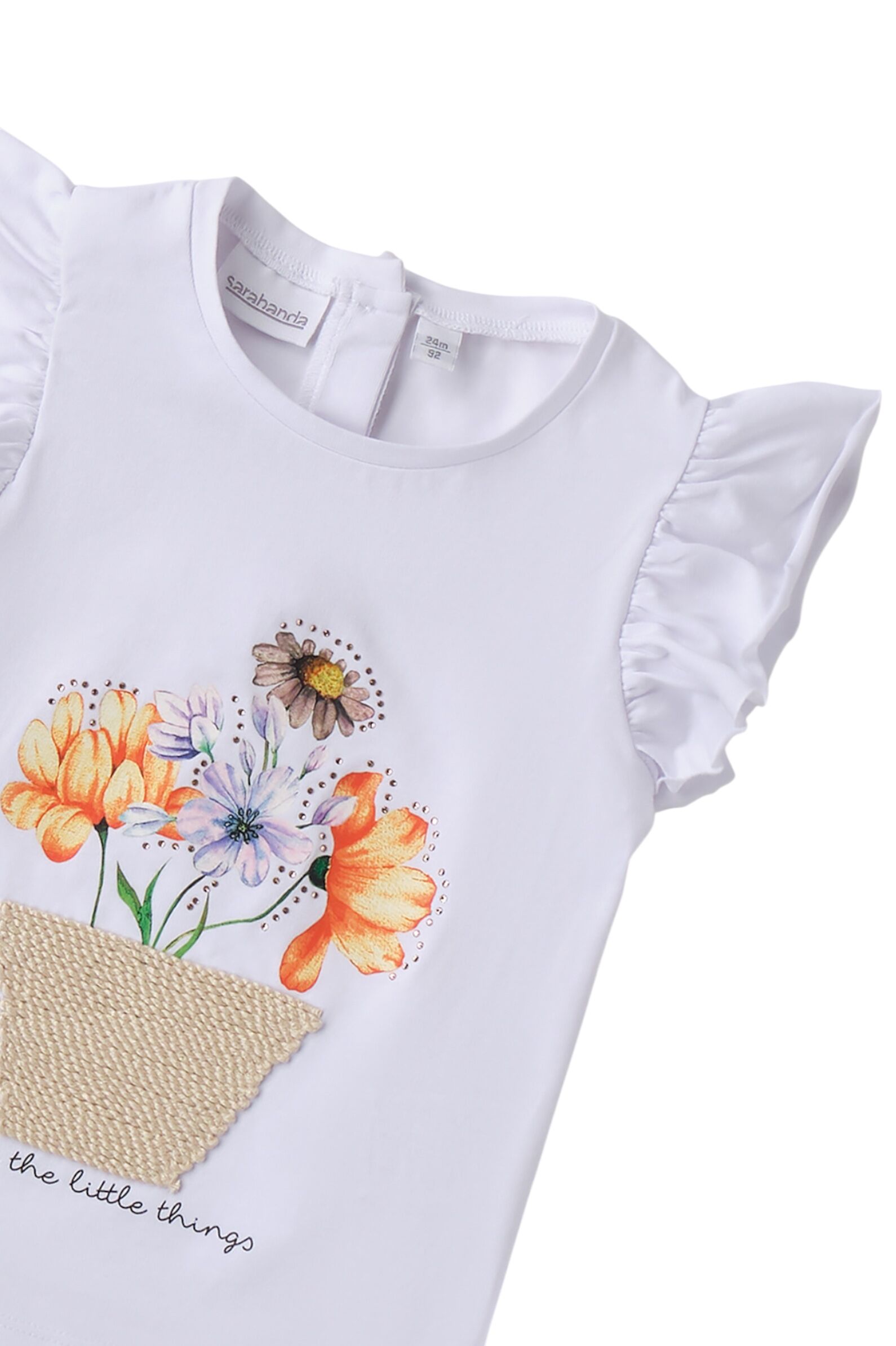 Футболка дев. АРТ.0.B318.00,бел,хл-эл