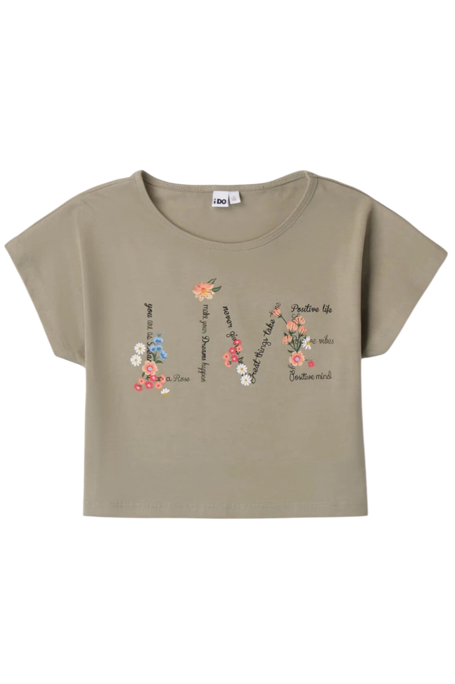 Футболка дев. АРТ.4 8512/00,хаки,хл-эл