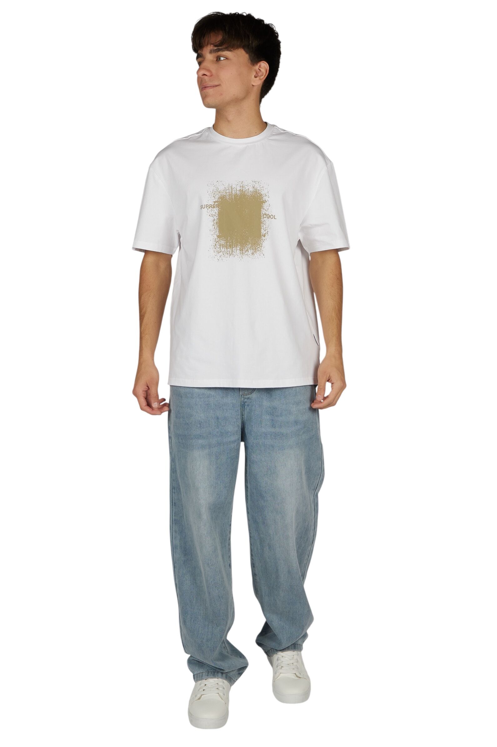 Футболка АРТ.B-TS36020,бел-кор,хл-эл