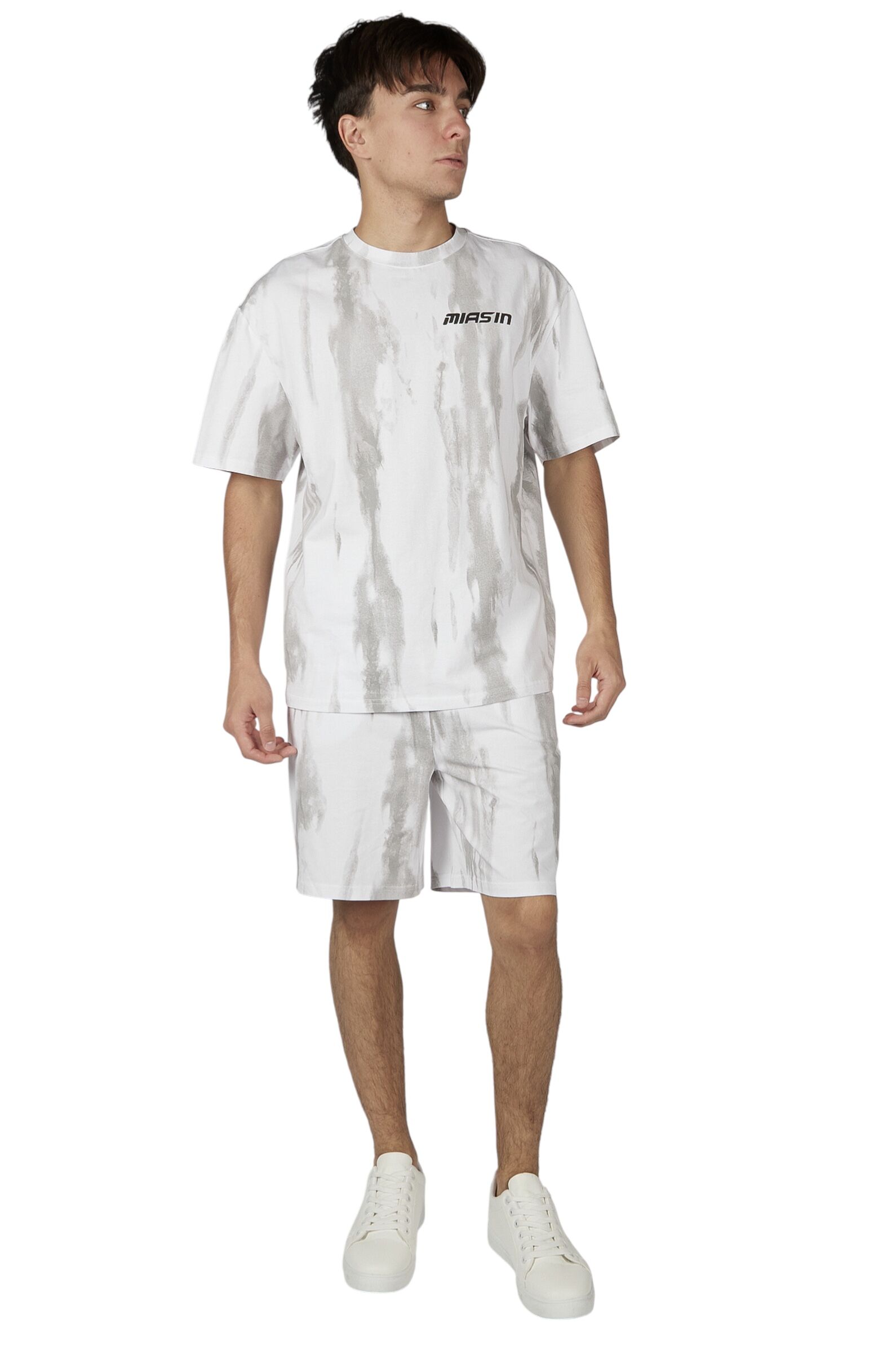 Футболка АРТ.B-TS36027,бел-сер,хл-эл