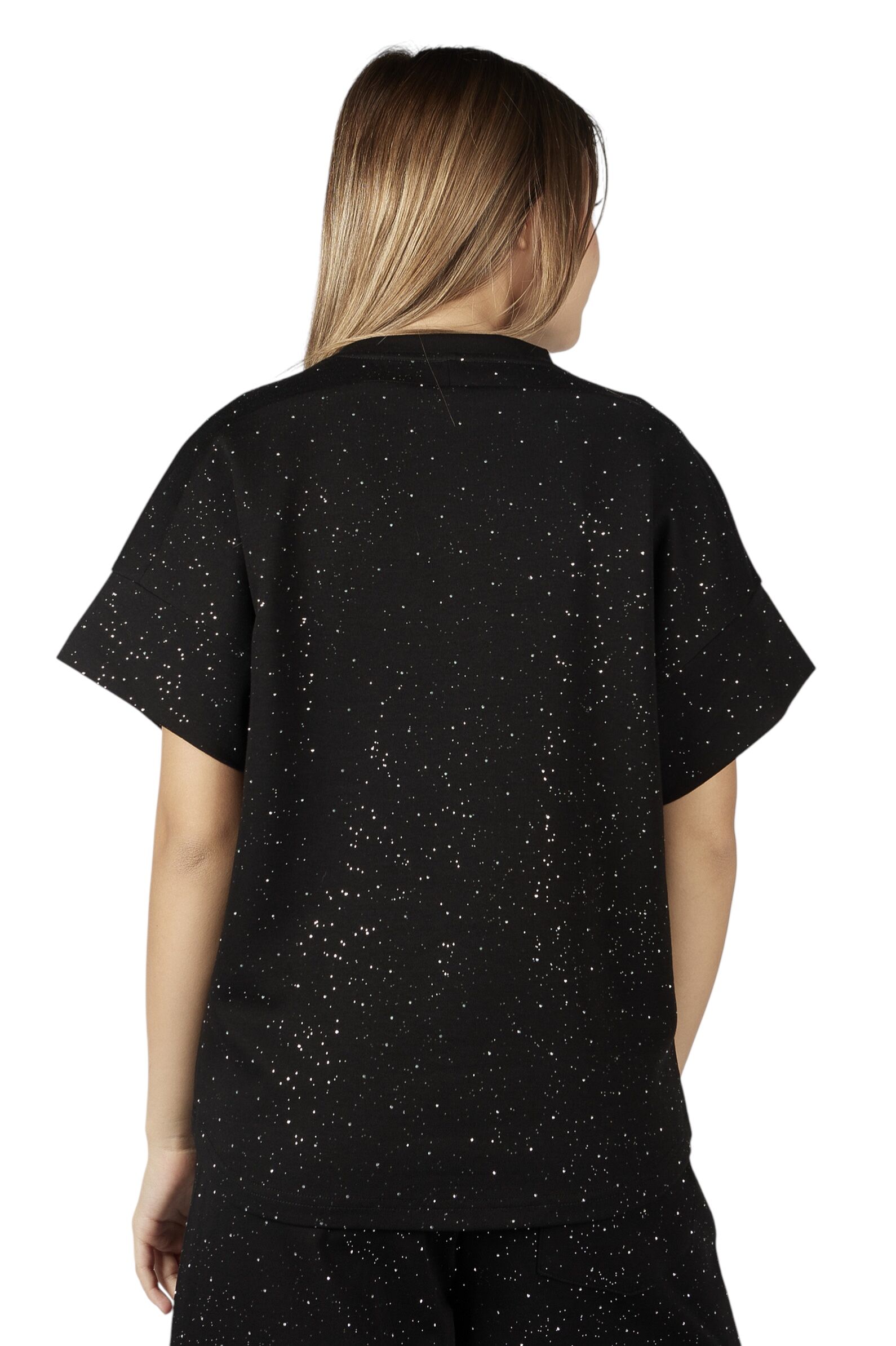 Футболка дев. АРТ.G-TS26101,чер,хл-эл