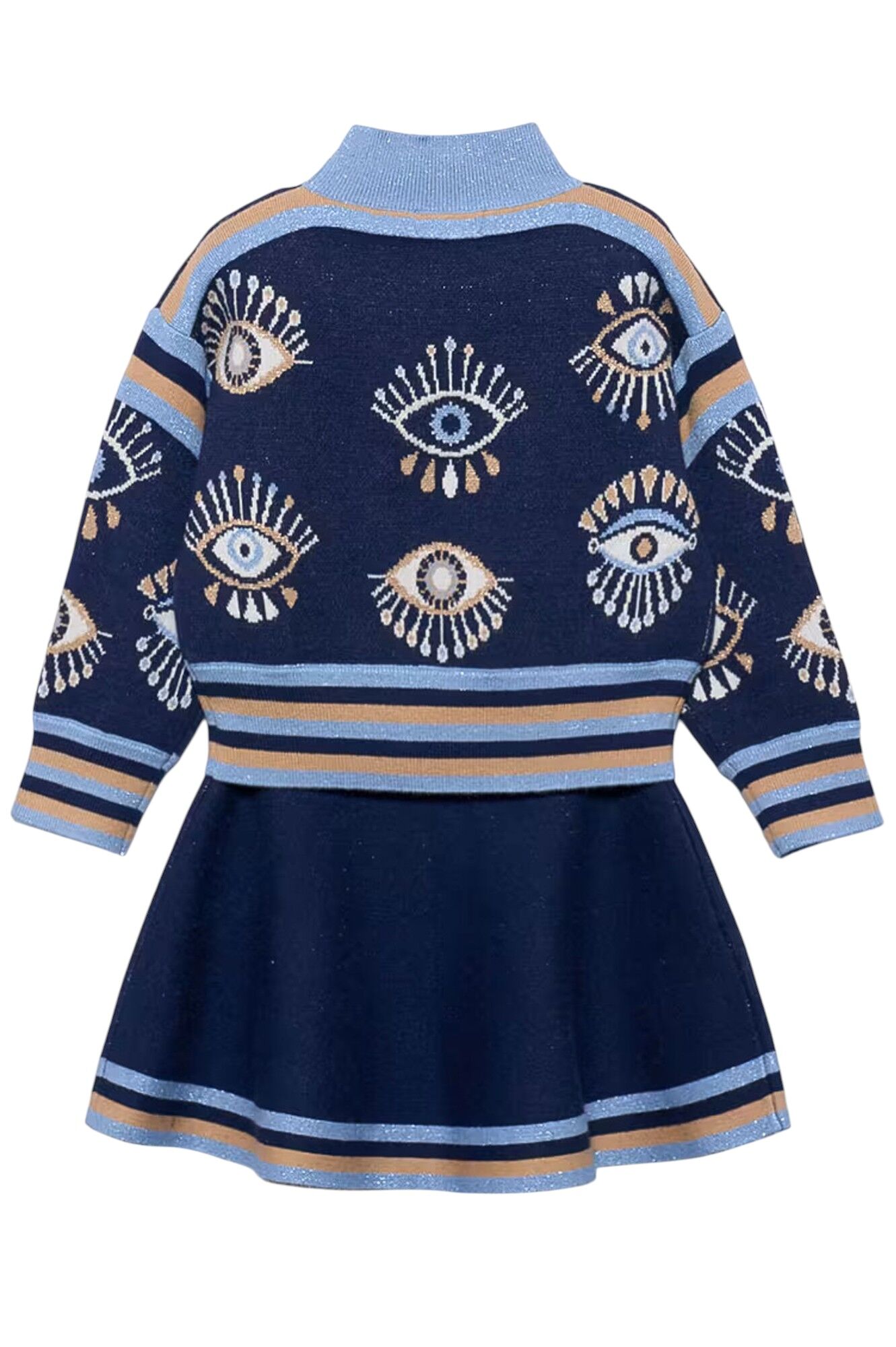 Костюм дев. АРТ.5540,син-гол,вис-па-мет.вол-пэ