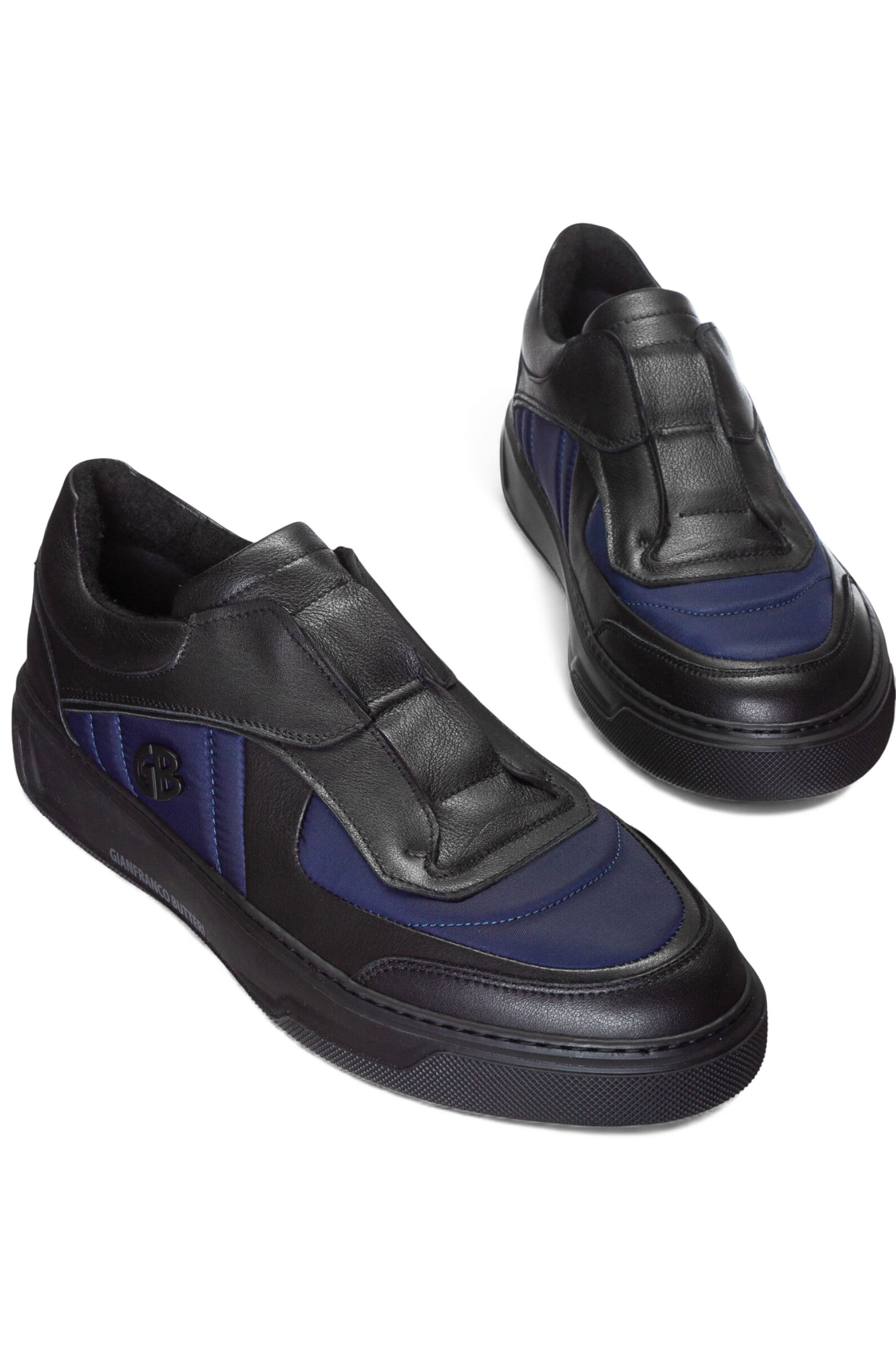 П/ботинки  муж. АРТ.62871,чер-син,н.к-тек/байка