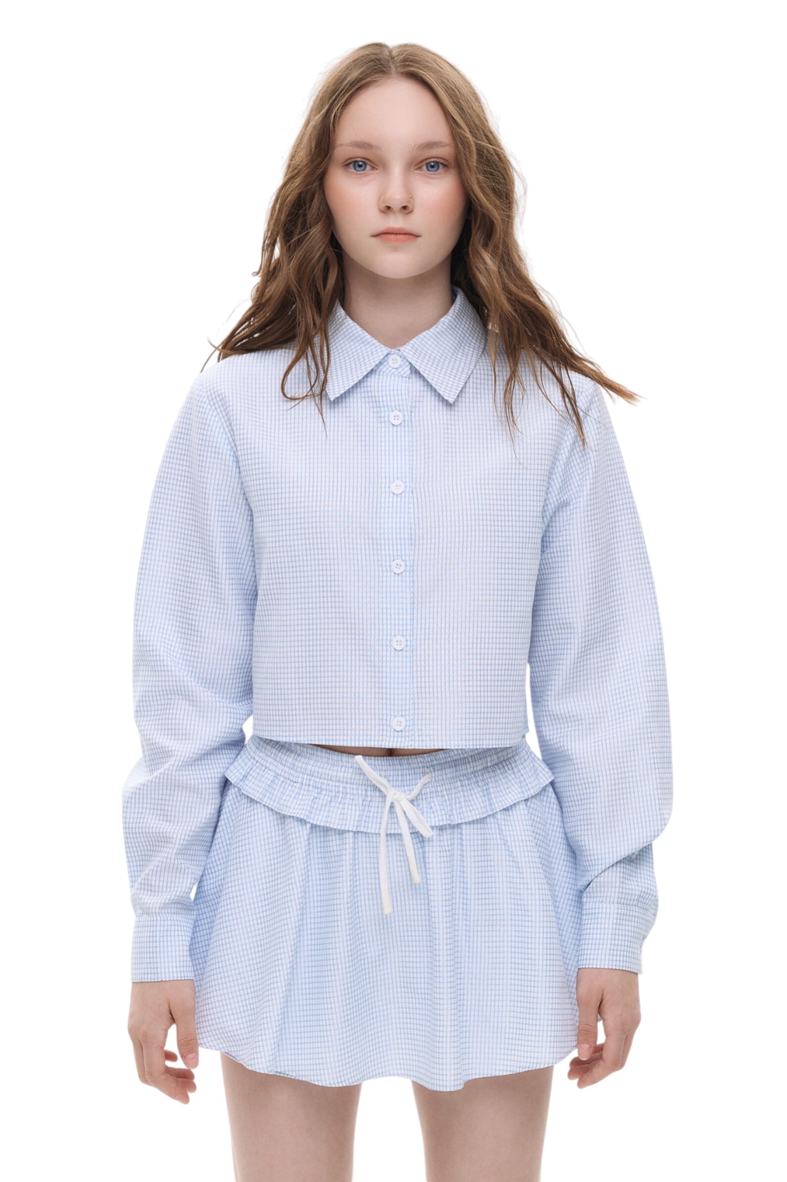 Рубашка дев. АРТ.AA236198,гол-бел,хл-пэ