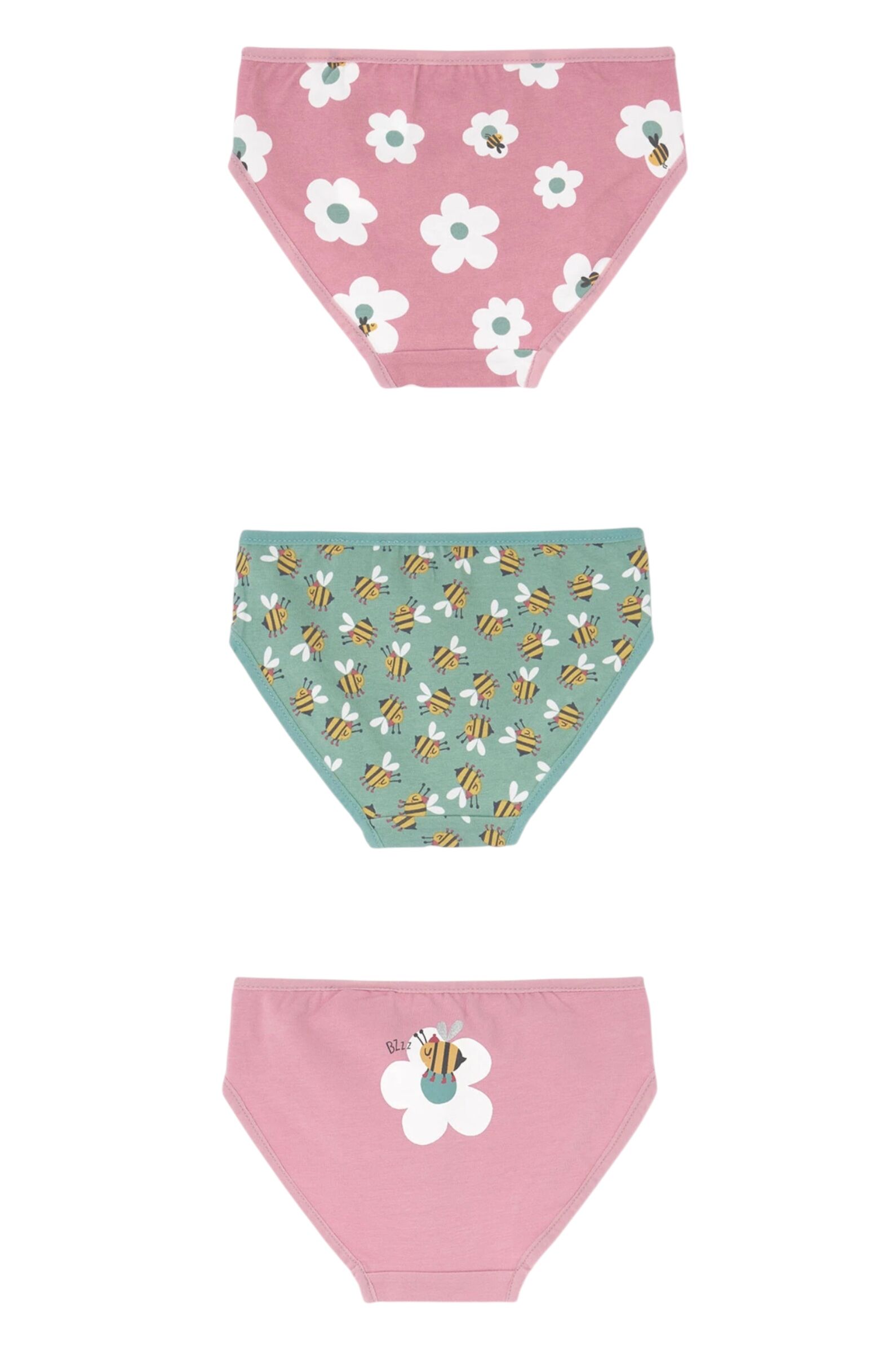 Трусы(3шт) дев. АРТ.929145,роз-зел,хл-эл