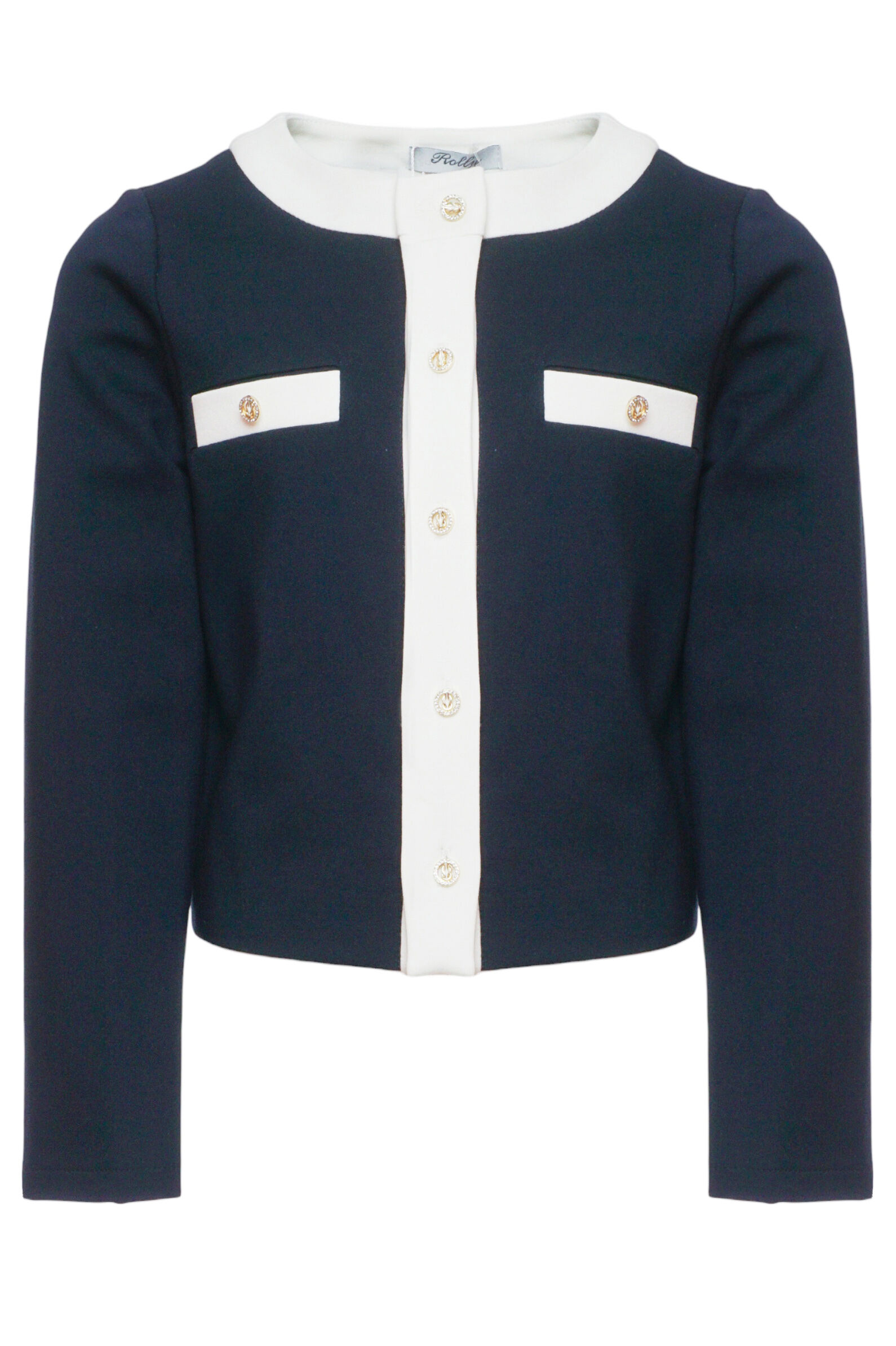 Жакет дев. АРТ.23107,син,пэ-вис-эл