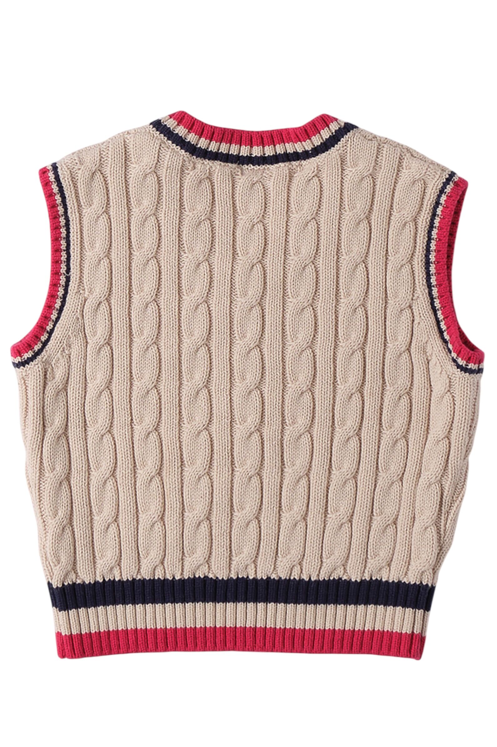 Жилет дев. АРТ.4.F281.00,беж,хл-шерсть-нейл